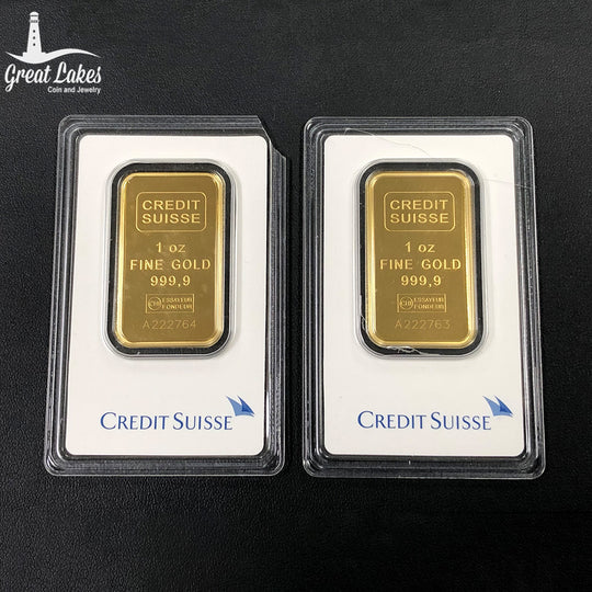Credit Suisse 1 oz Gold Bar (In Assay) (Secondary Market)