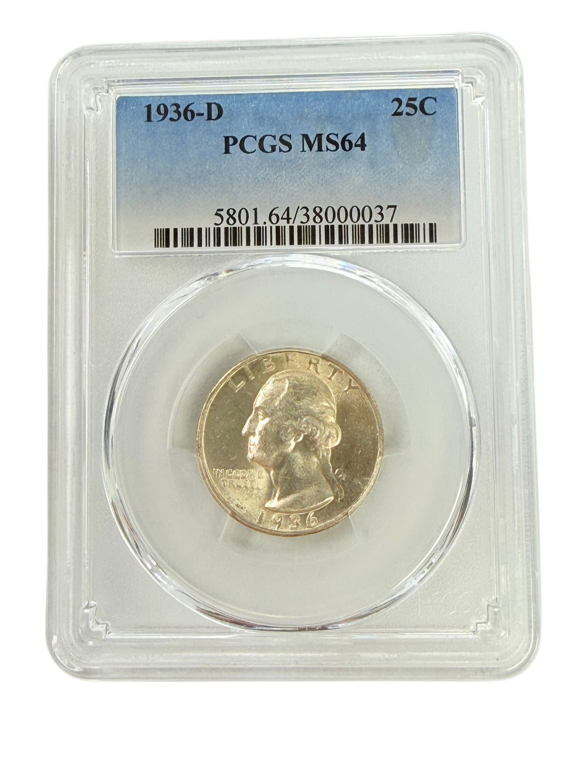 1936-D Washington Quarter PCGS MS64