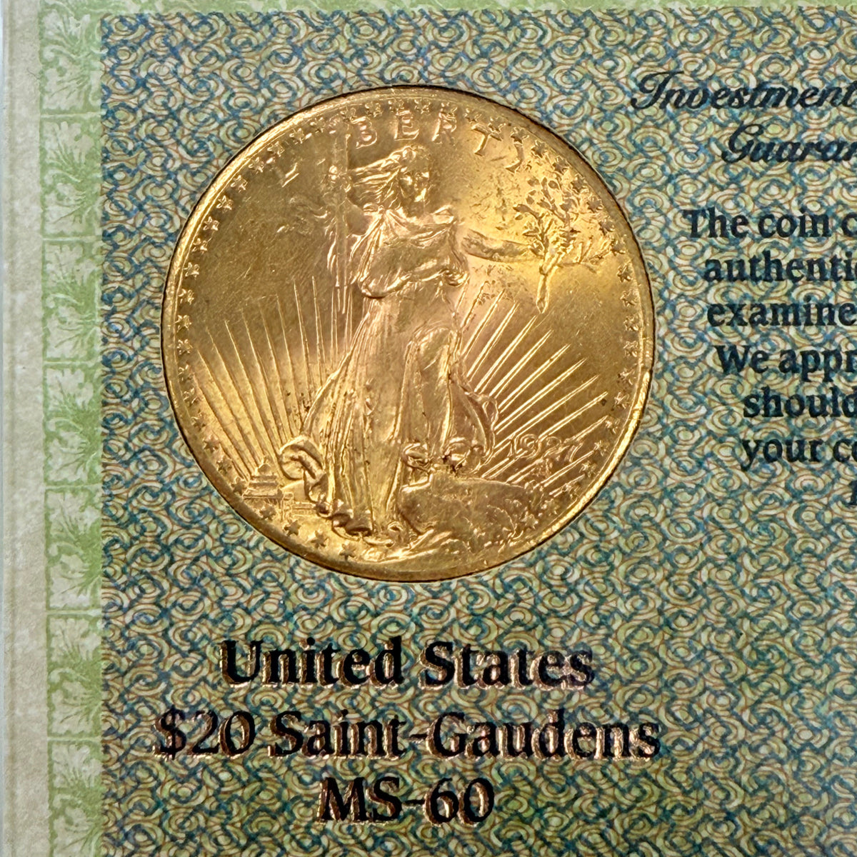 1927 $20 Saint Gaudens Gold Double Eagle (AU)