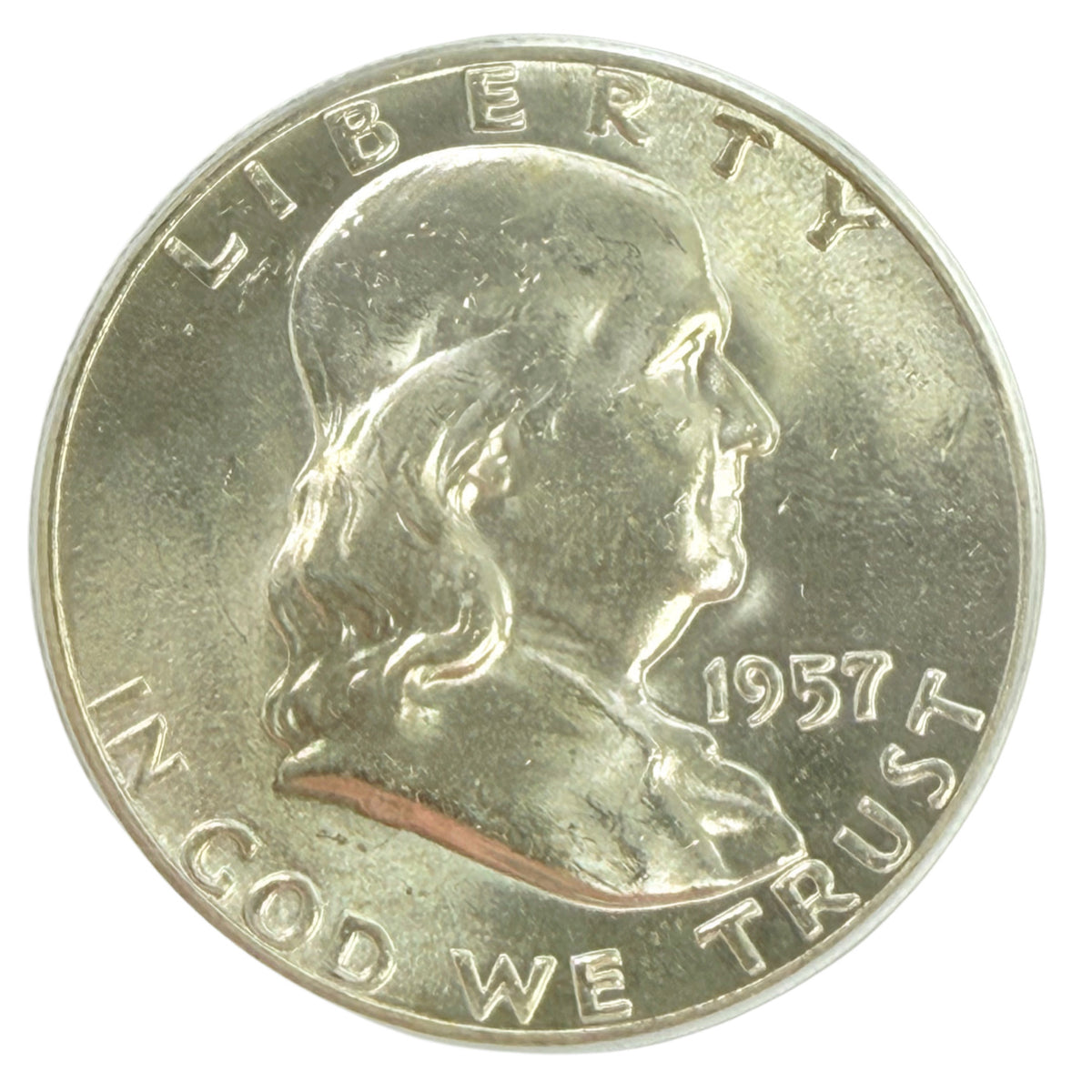 1957 Franklin Half Dollar PCGS MS64 FBL