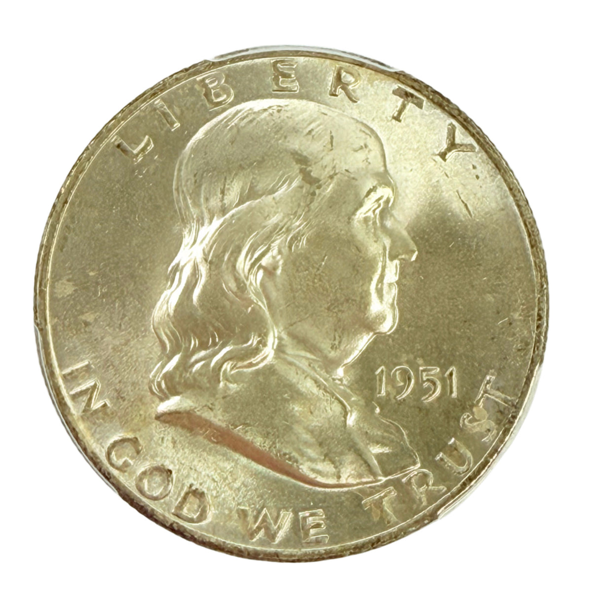 1951-D Franklin Half Dollar PCGS MS64 FBL CAC