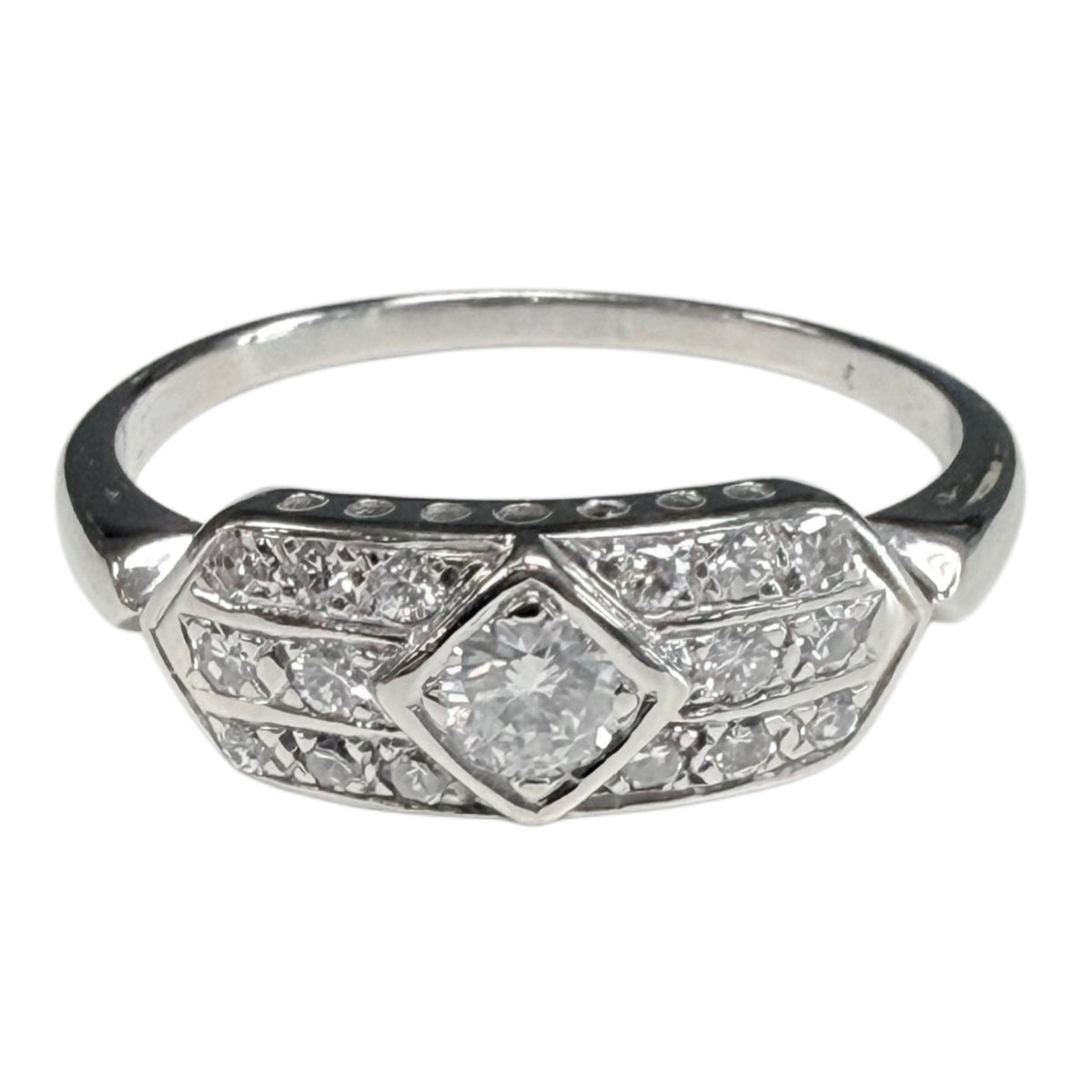 14k White Gold Diamond Ring