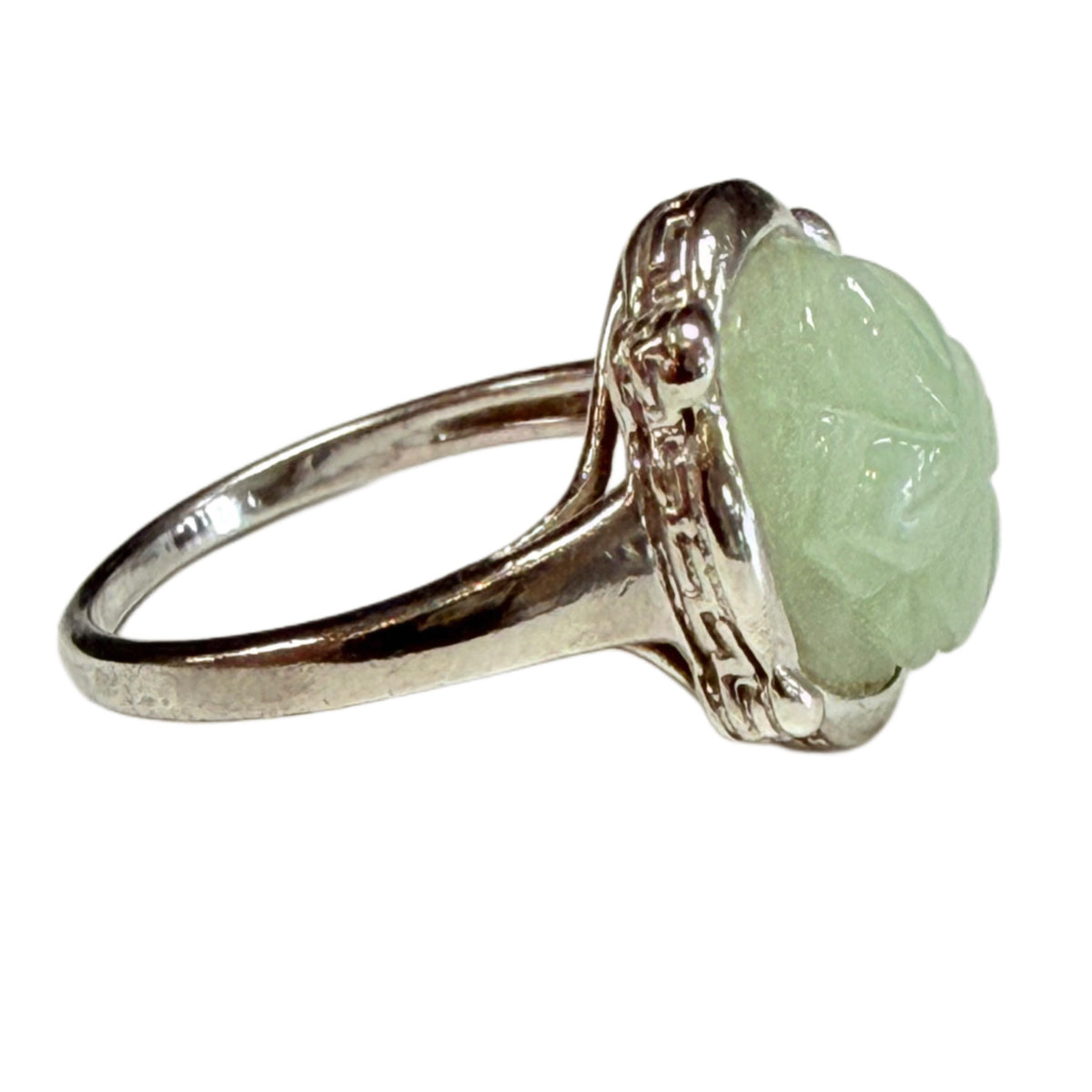 Silver & Jade Ring