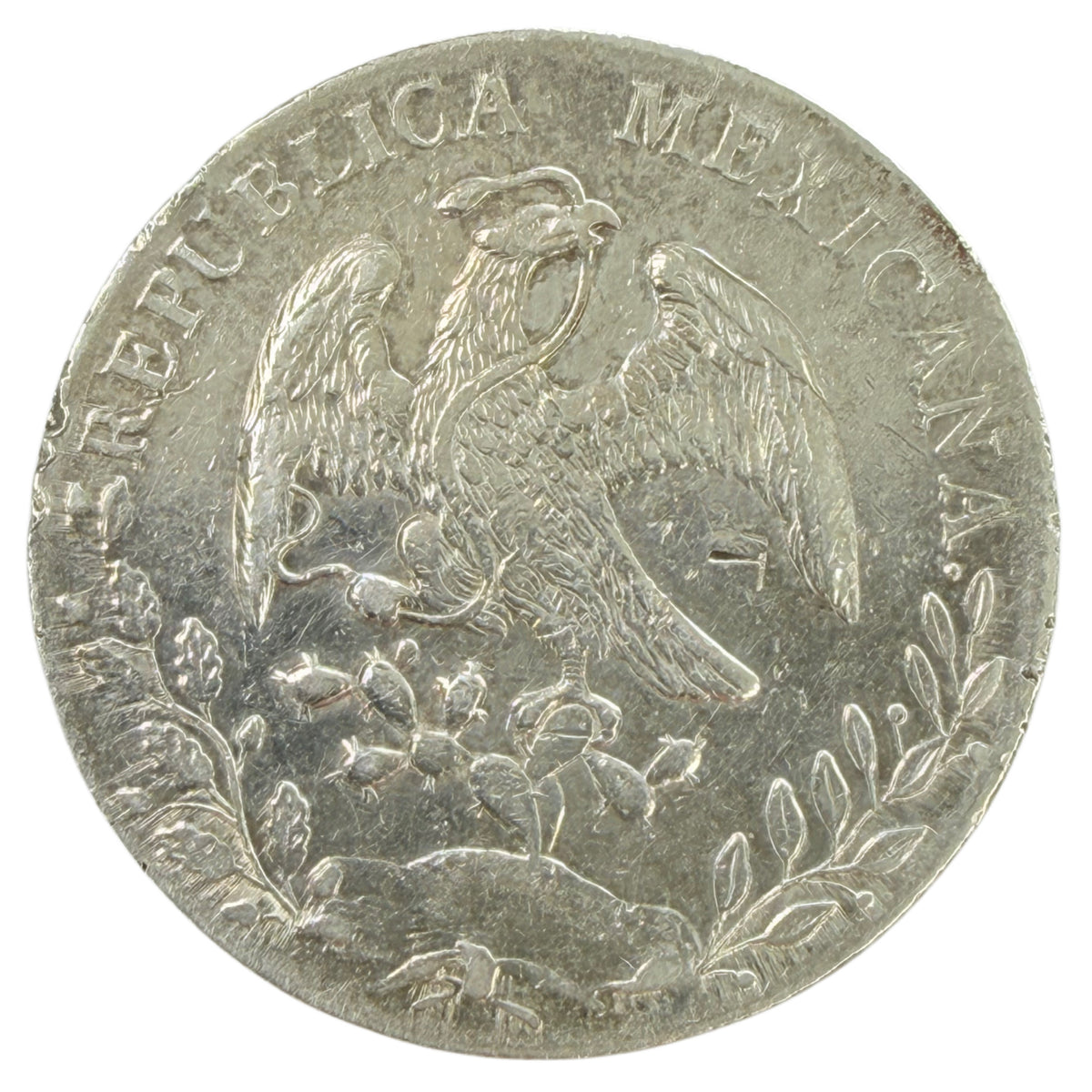 1891 Mo AM Mexico 8 Reales (AU Details)