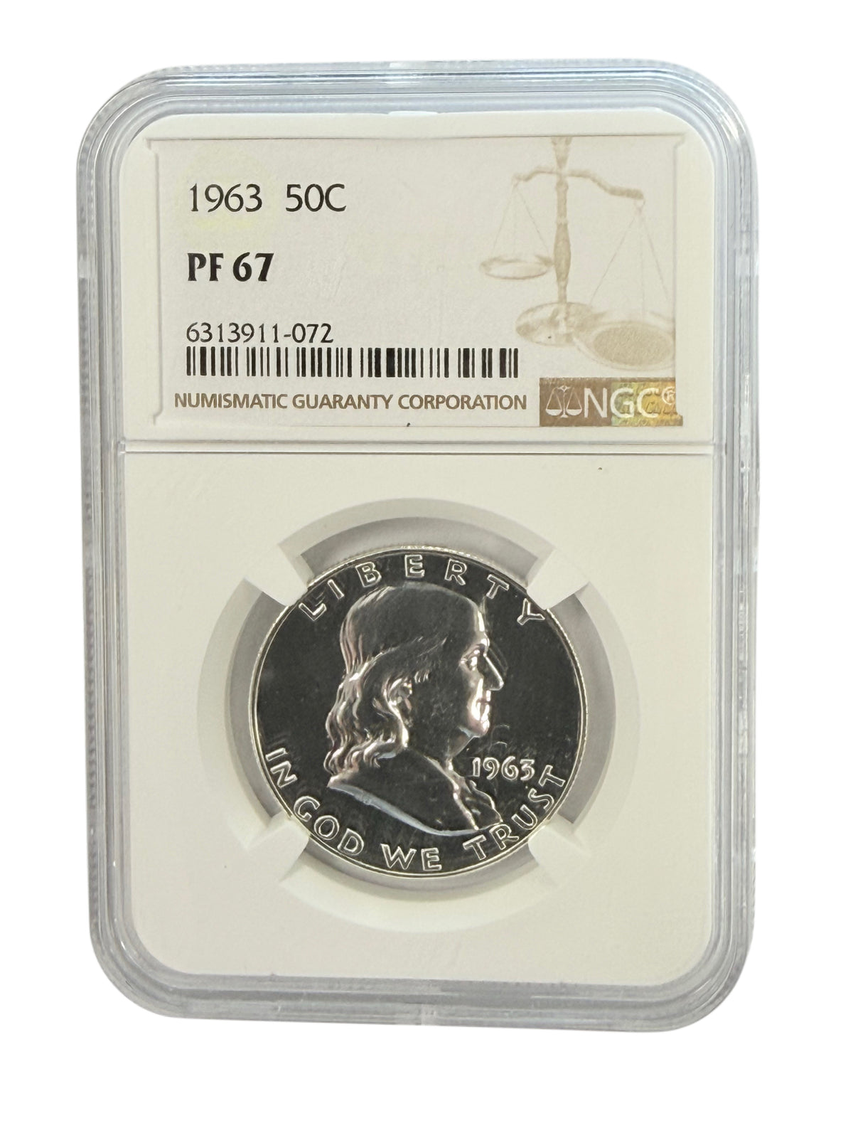 1963 Franklin Half Dollar NGC PF67