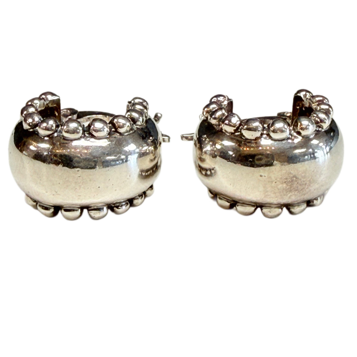 Silver Wide Hoop Earrings