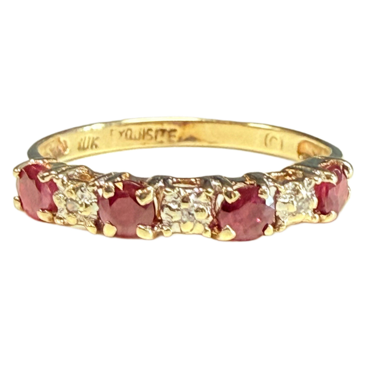 10k Ruby and Diamond Stacker Ring
