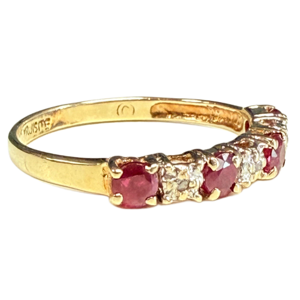 10k Ruby and Diamond Stacker Ring