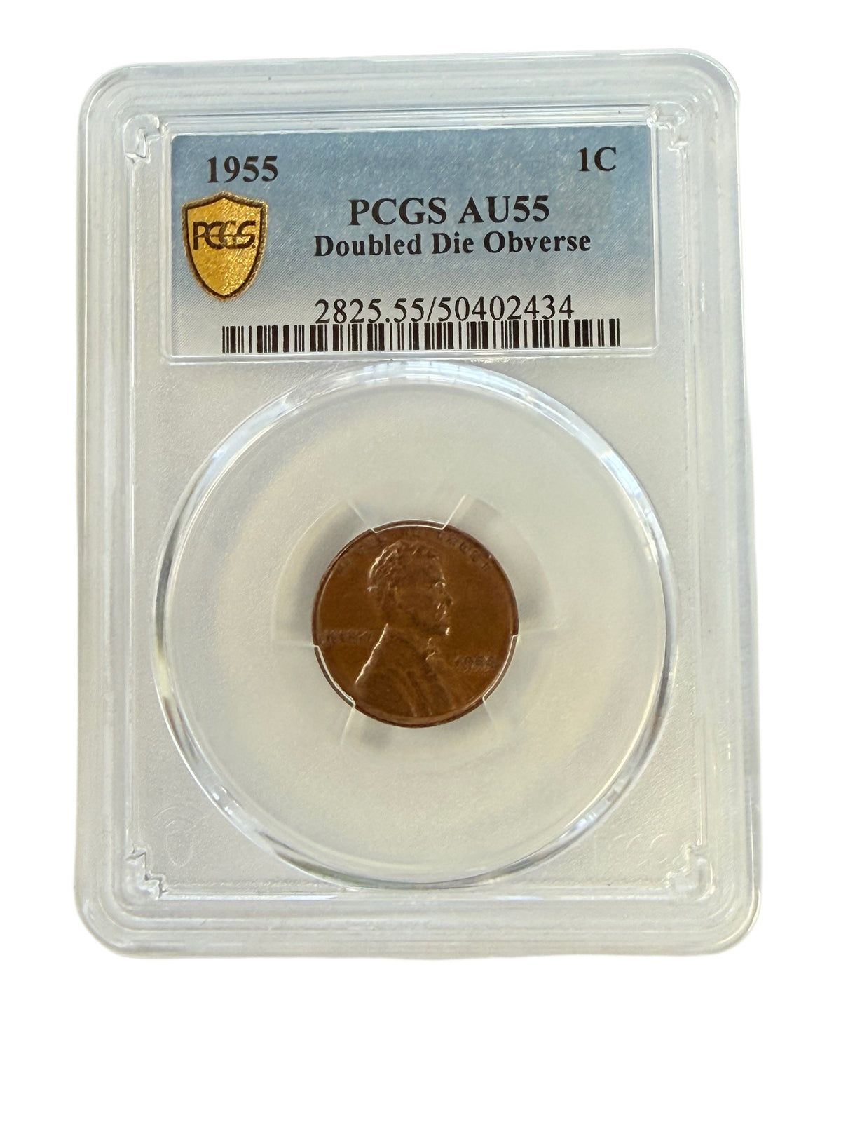 1955 Lincoln Cent PCGS AU55 Doubled Die Obverse