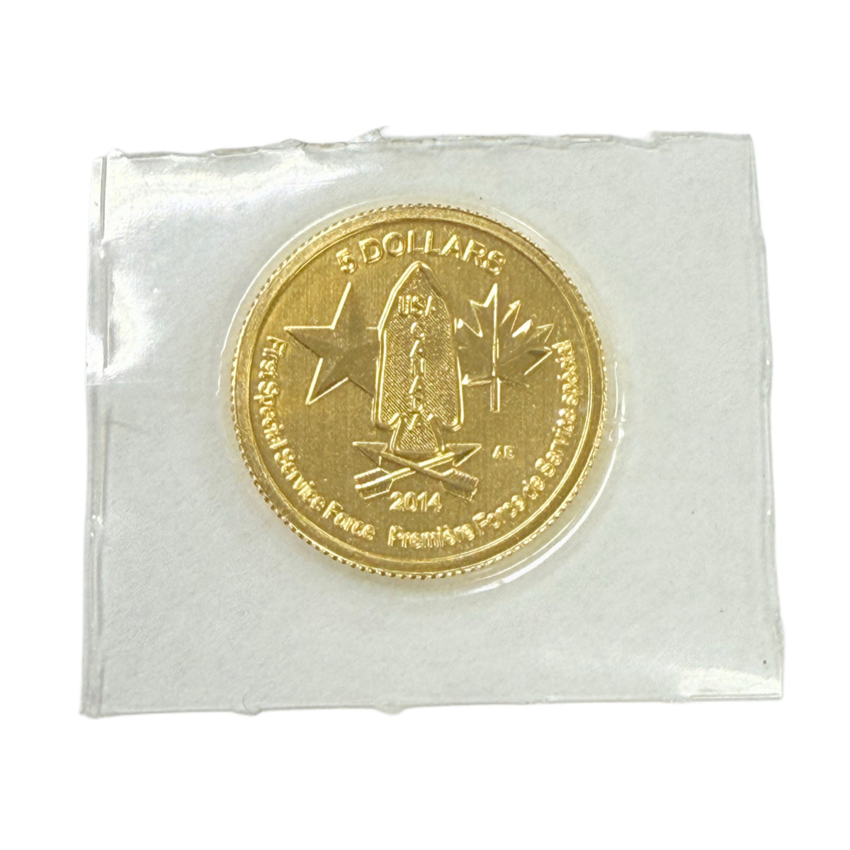 2014 Canada 1/10 oz Gold $5 Special Service Force