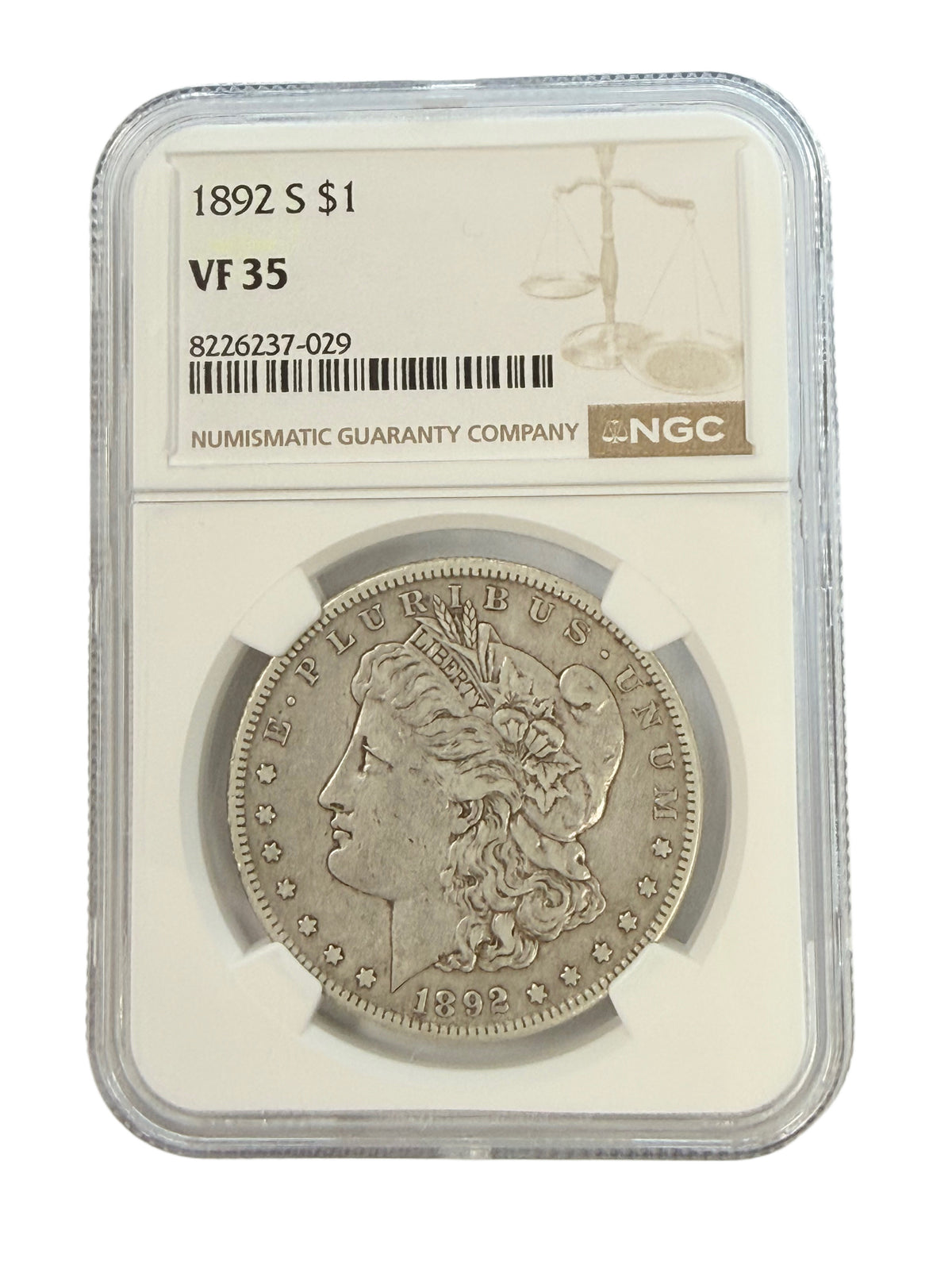 1892-S Morgan Silver Dollar NGC VF35