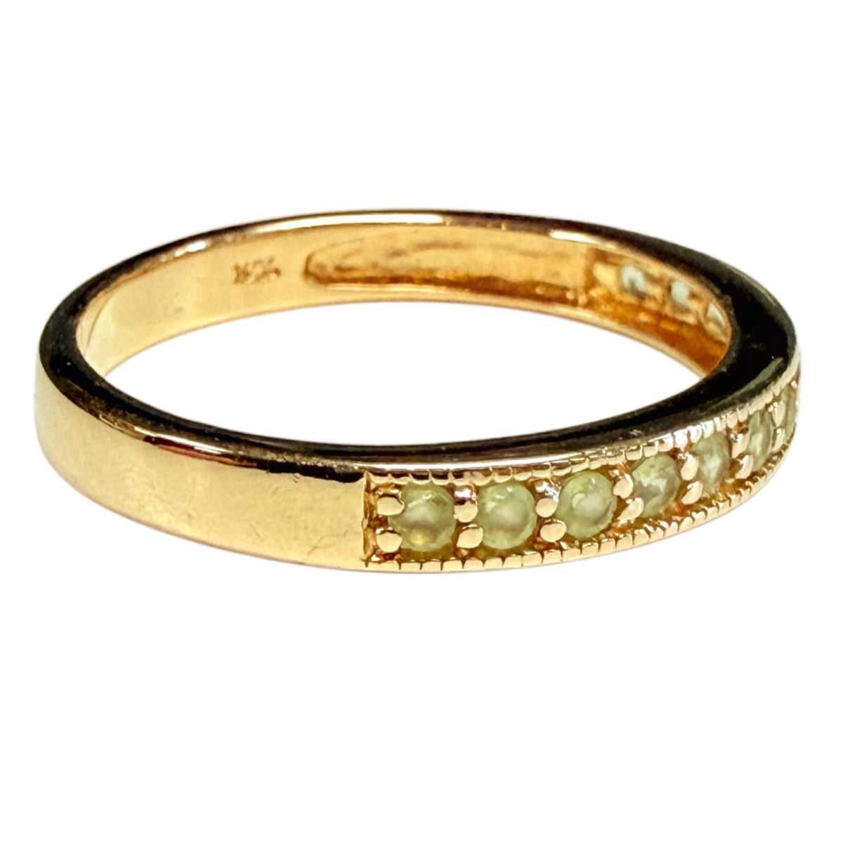 10k Yellow Gold Peridot Stacker Ring