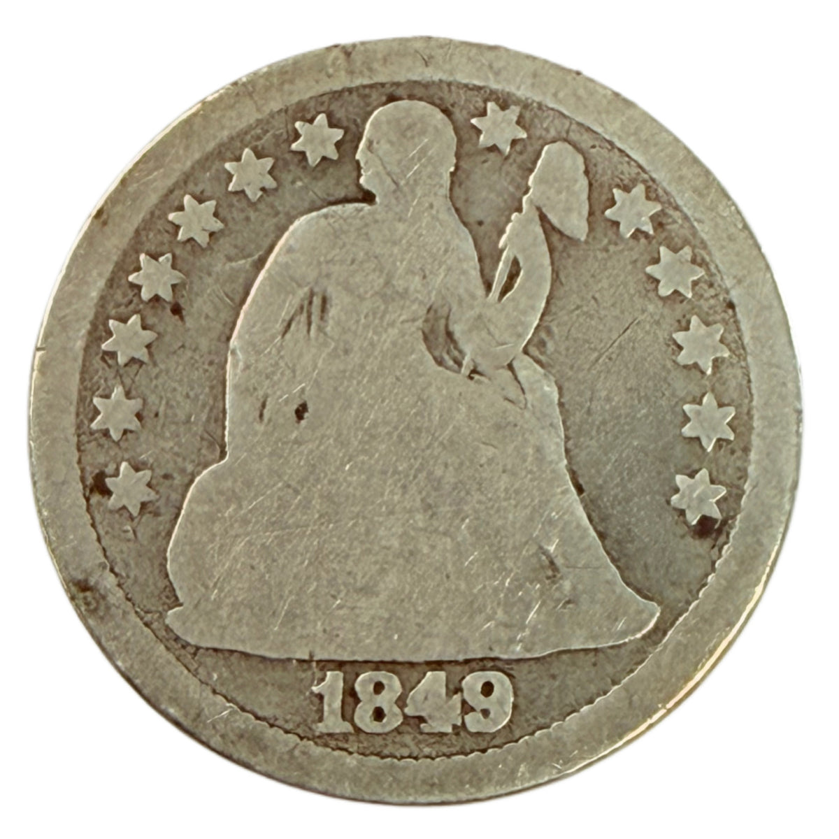 1849 Seated Liberty Dime (G Details)