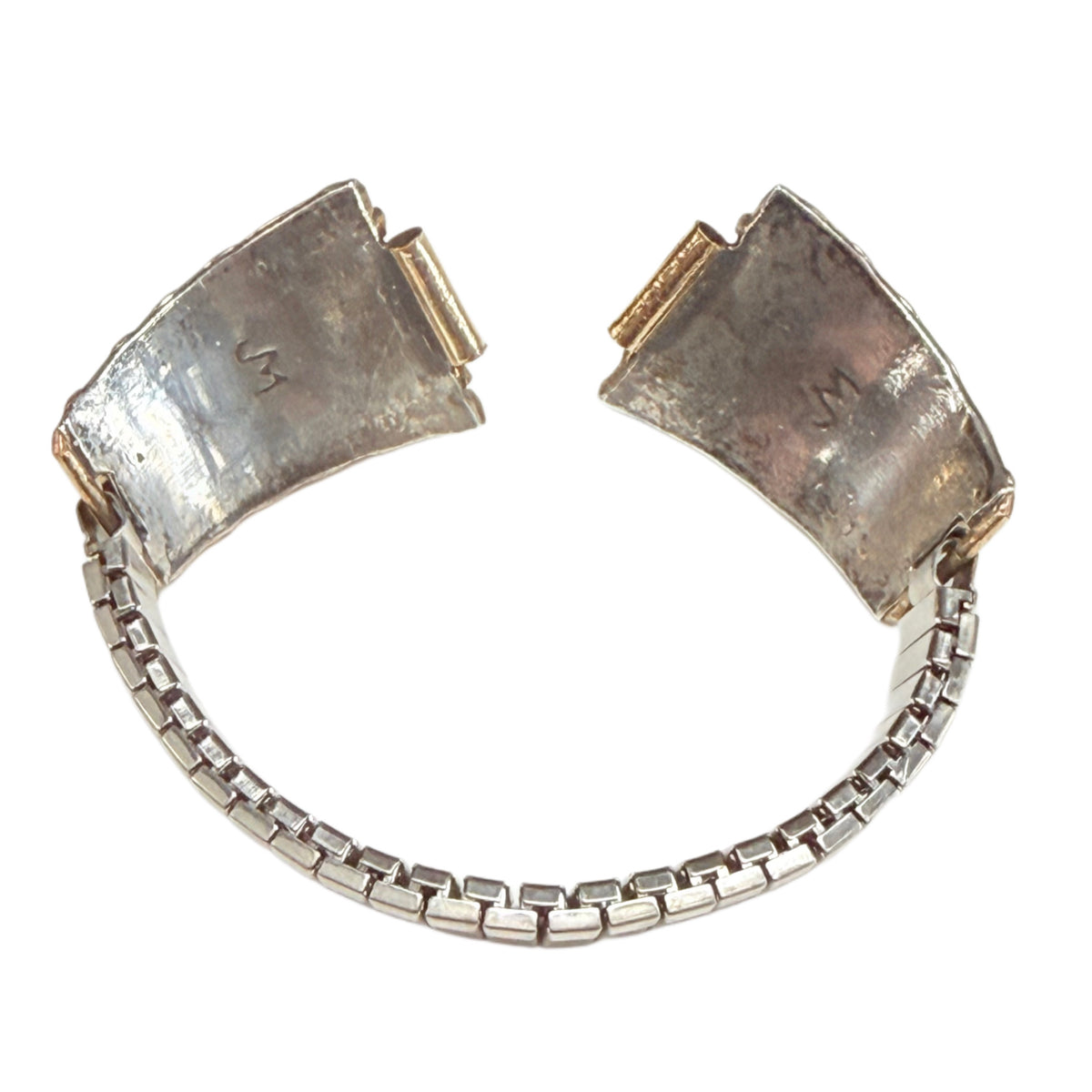 Native American Silver Brass & Turquoise Watch Tips