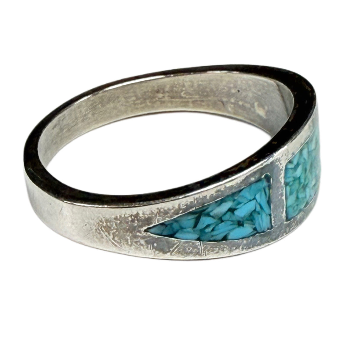 Silver Inlaid Turquoise Ring