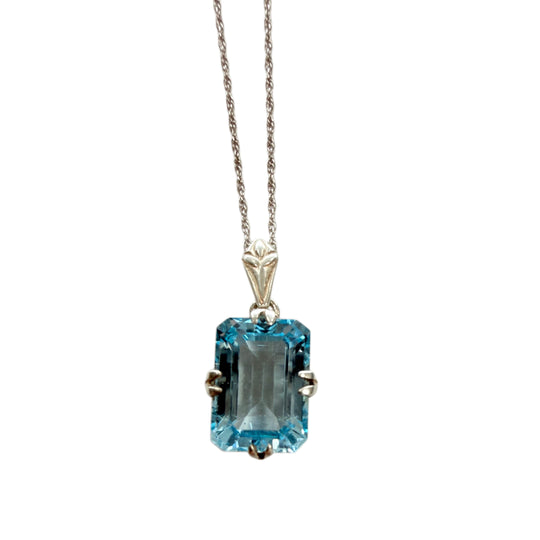 Silver & Aquamarine Necklace