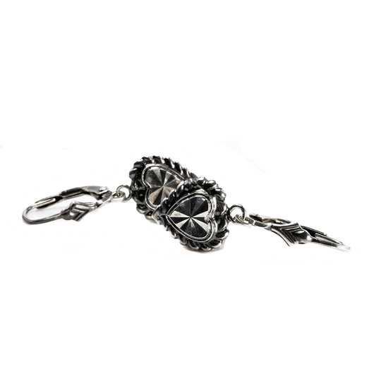 Beverly Hills Silver Heart Earrings