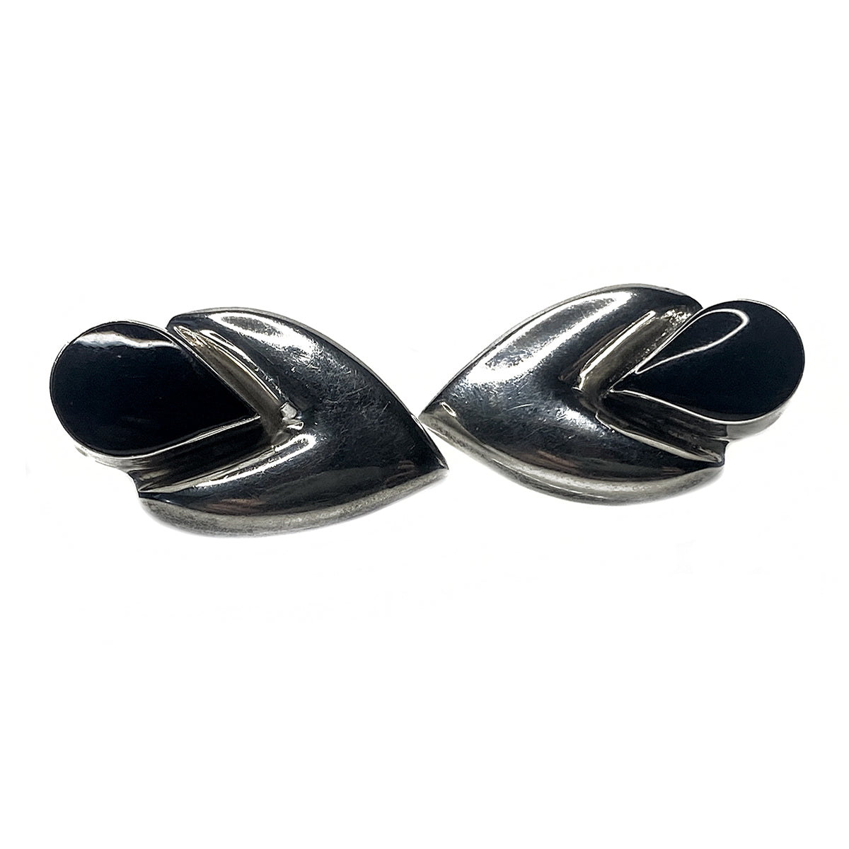 Silver &amp; Black Onyx Earrings