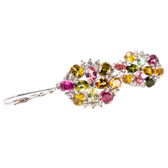 Silver & Cubic Zirconia Dangle Earrings