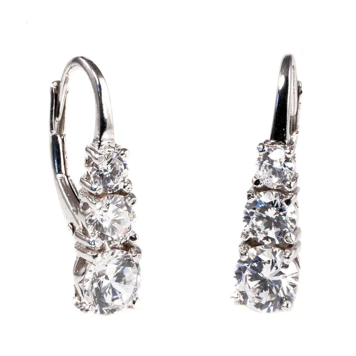 Silver &amp; Cubic Zirconia Earrings