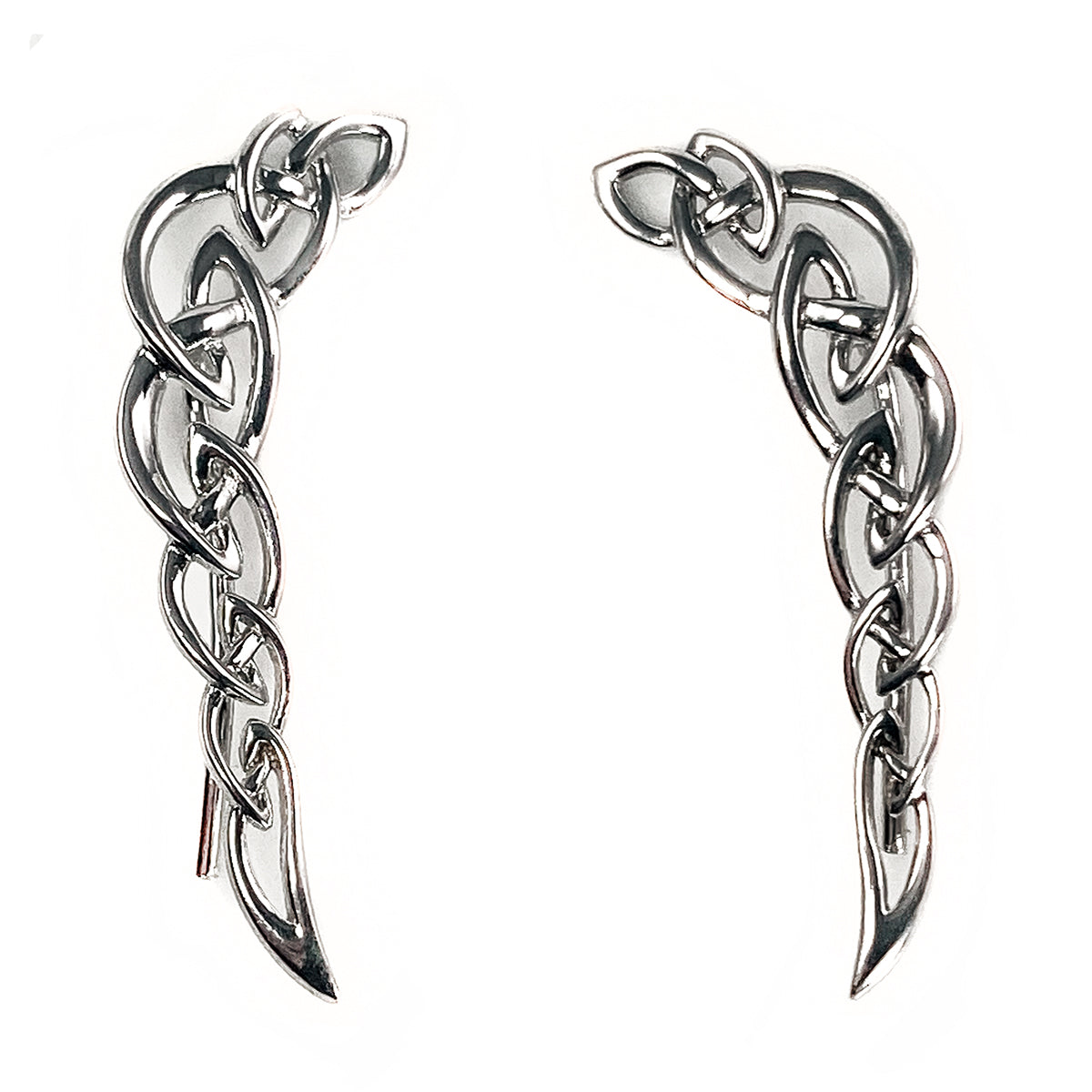 Celtic Silver Crawler Earrings