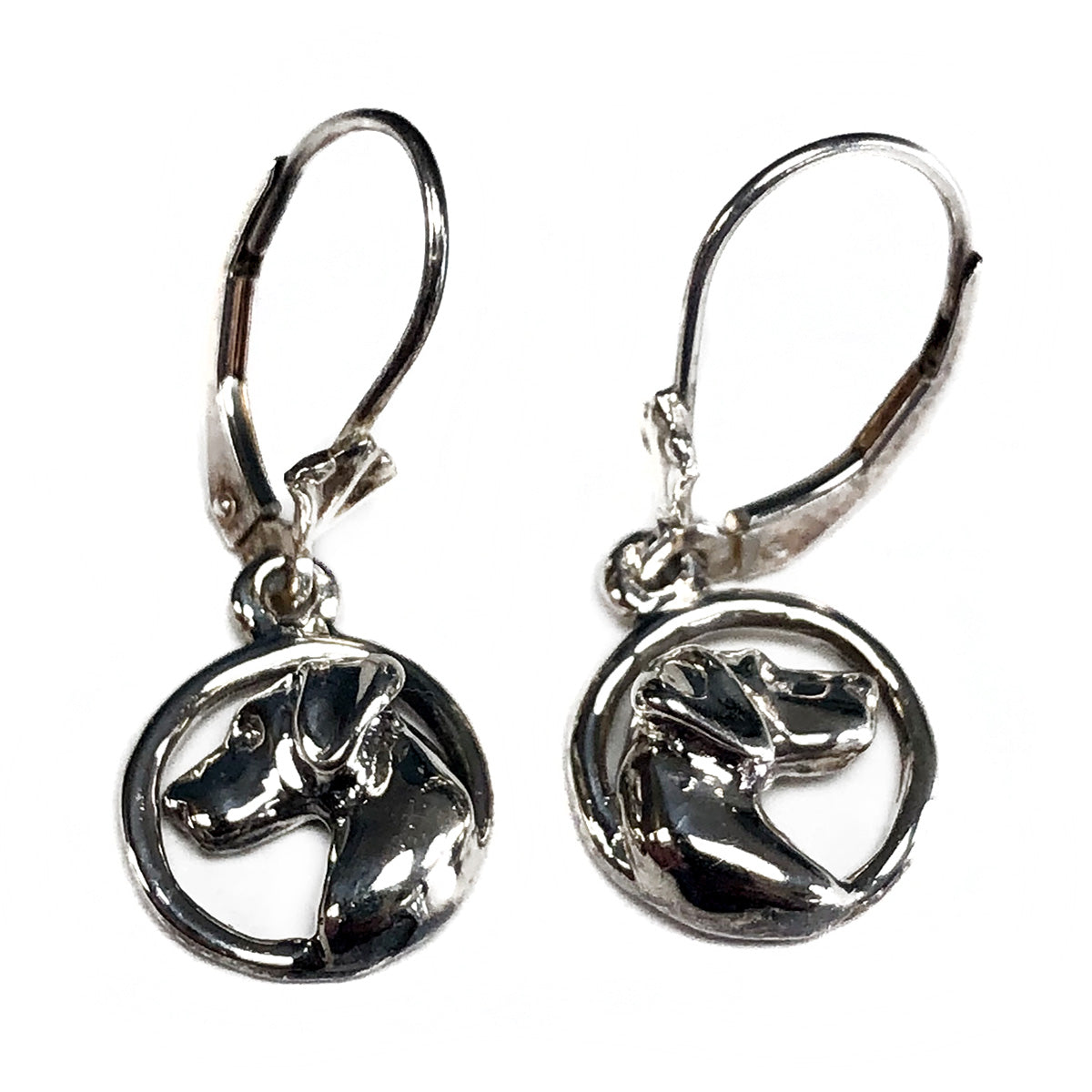 Silver Dog Earrings