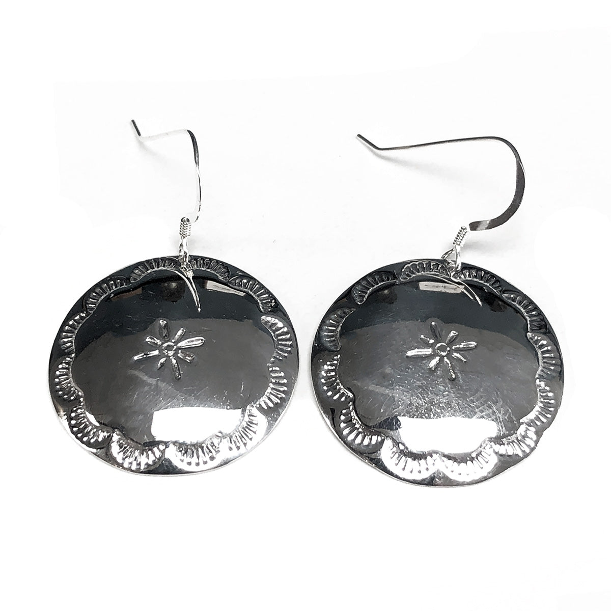 Silver Shield Earrings