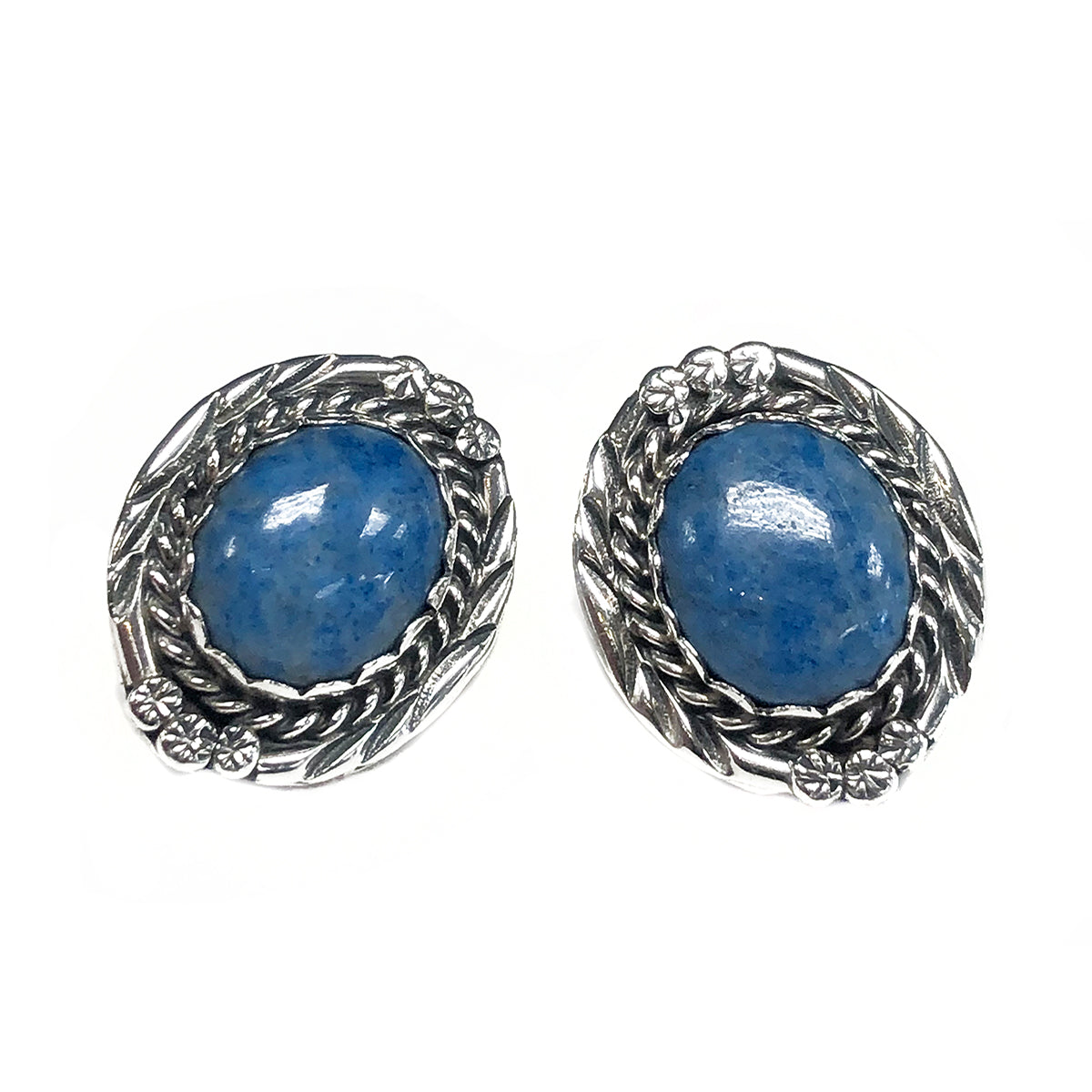 Lena Platero Navajo Silver & Sodalite Earrings