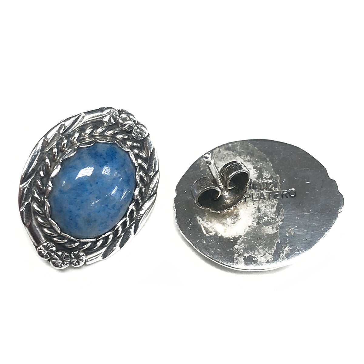 Lena Platero Navajo Silver & Sodalite Earrings