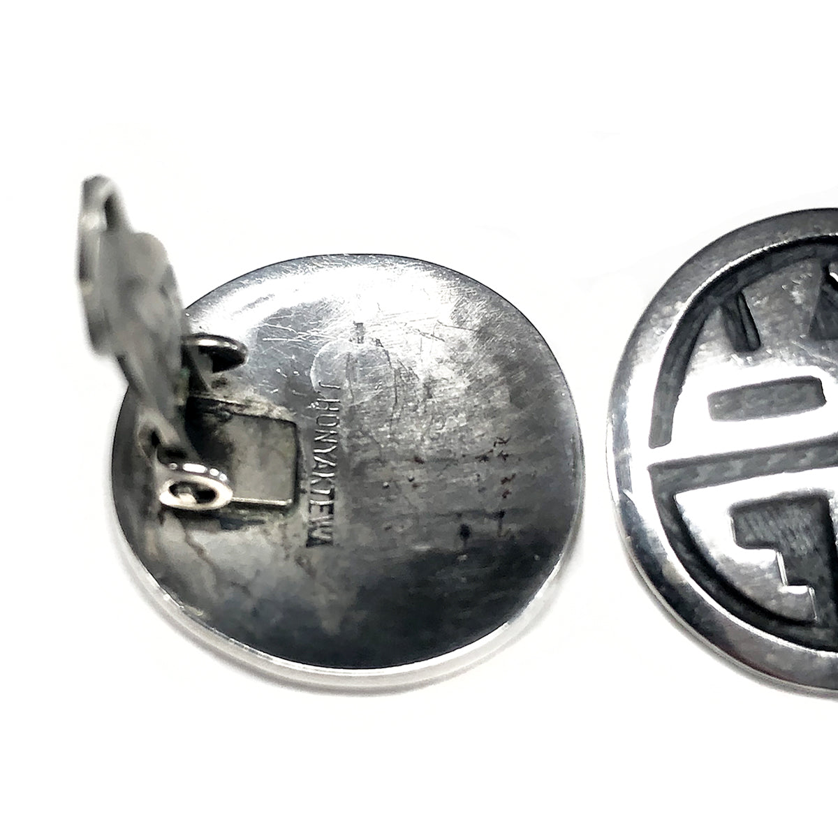 Native American Silver Clip On Earrings