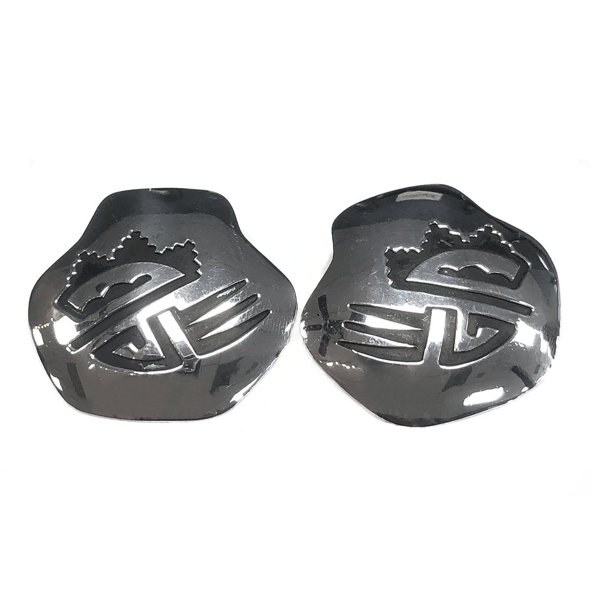 Navajo Silver Button Earrings