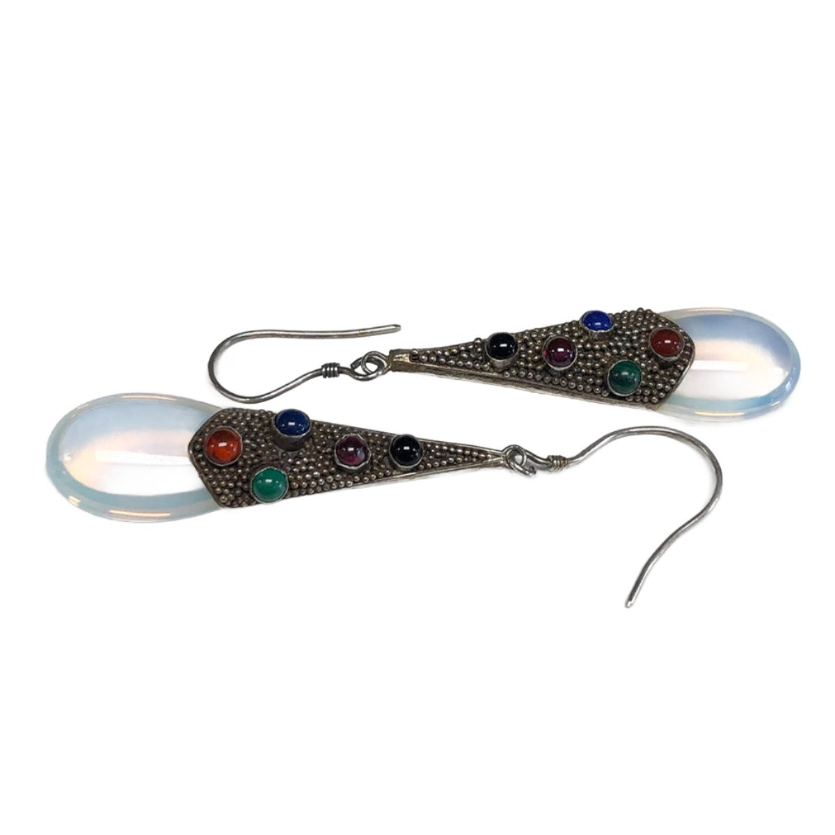 Silver & Opalite Drop Earrings
