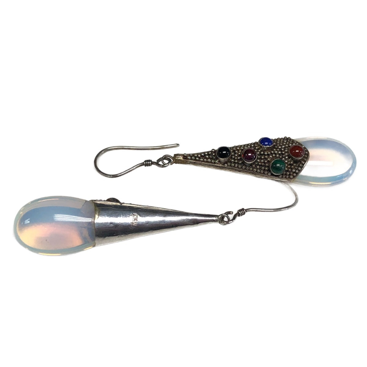 Silver & Opalite Drop Earrings
