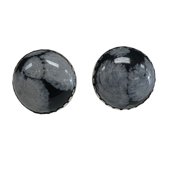 Silver & Faux Gemstone Earrings