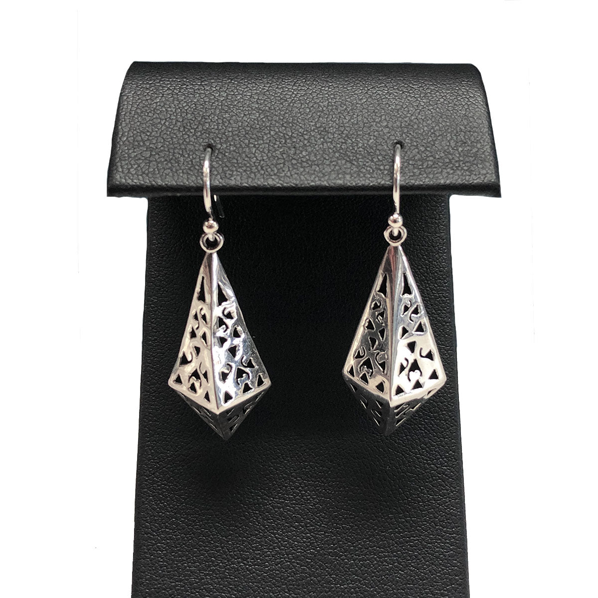 Abstract Silver Earrings