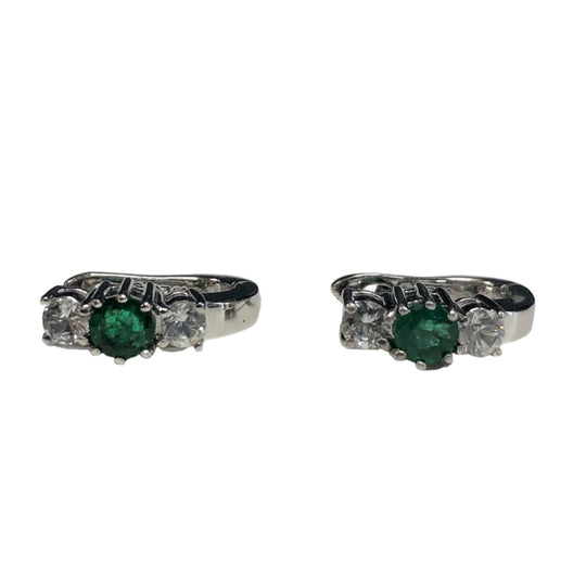 Silver & Chrysoprase Earrings