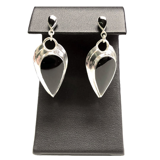Silver & Black Onyx Earrings