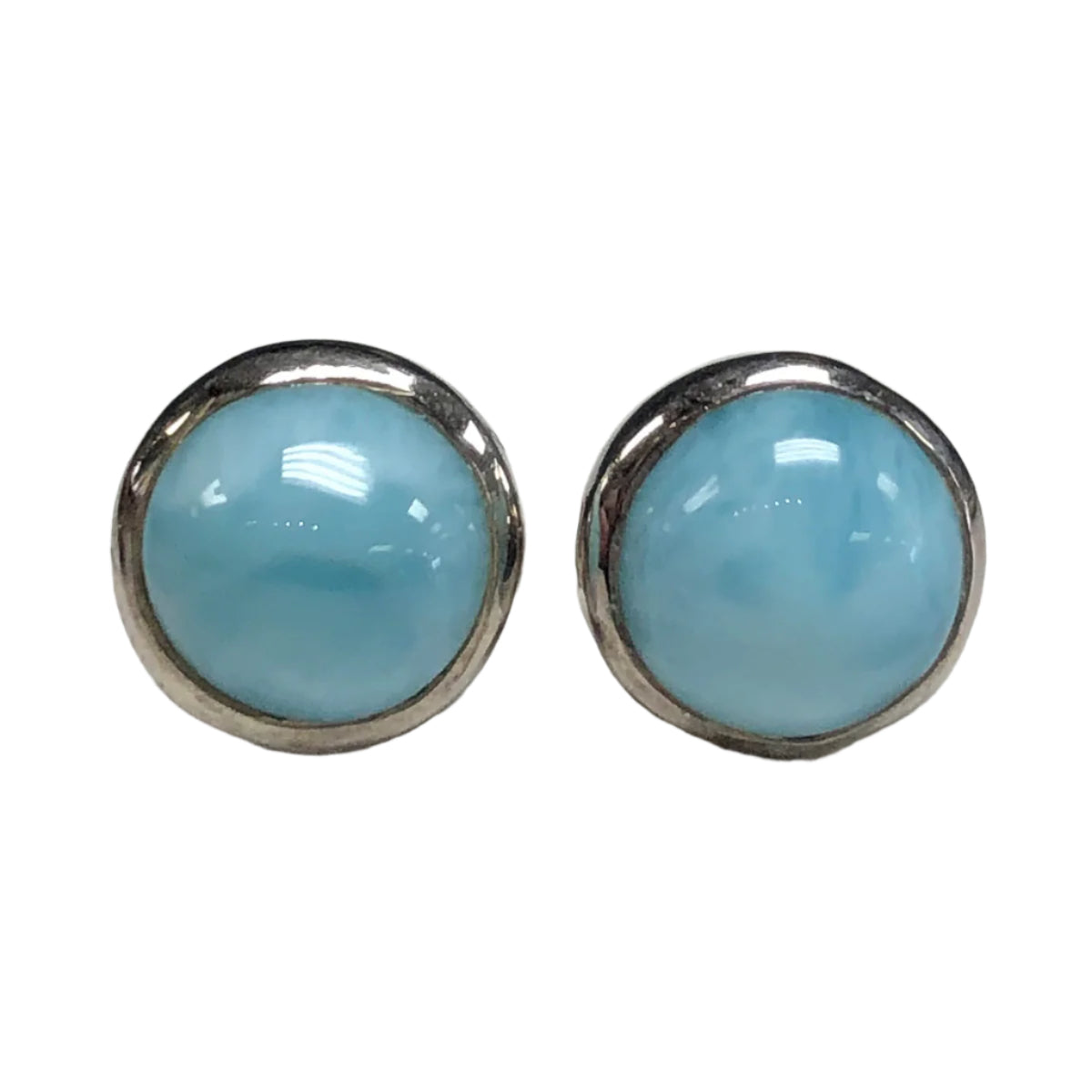 Silver Larimar Earrings