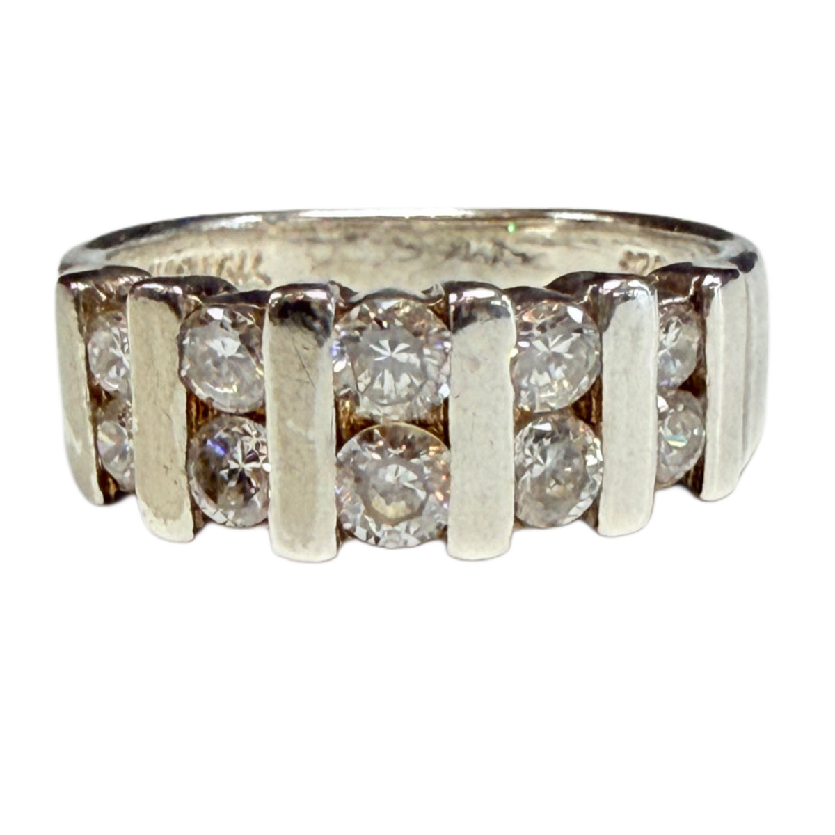 Silver & Cubic Zirconia Statement Ring