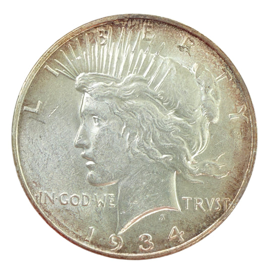 1934-D Peace Silver Dollar (AU)