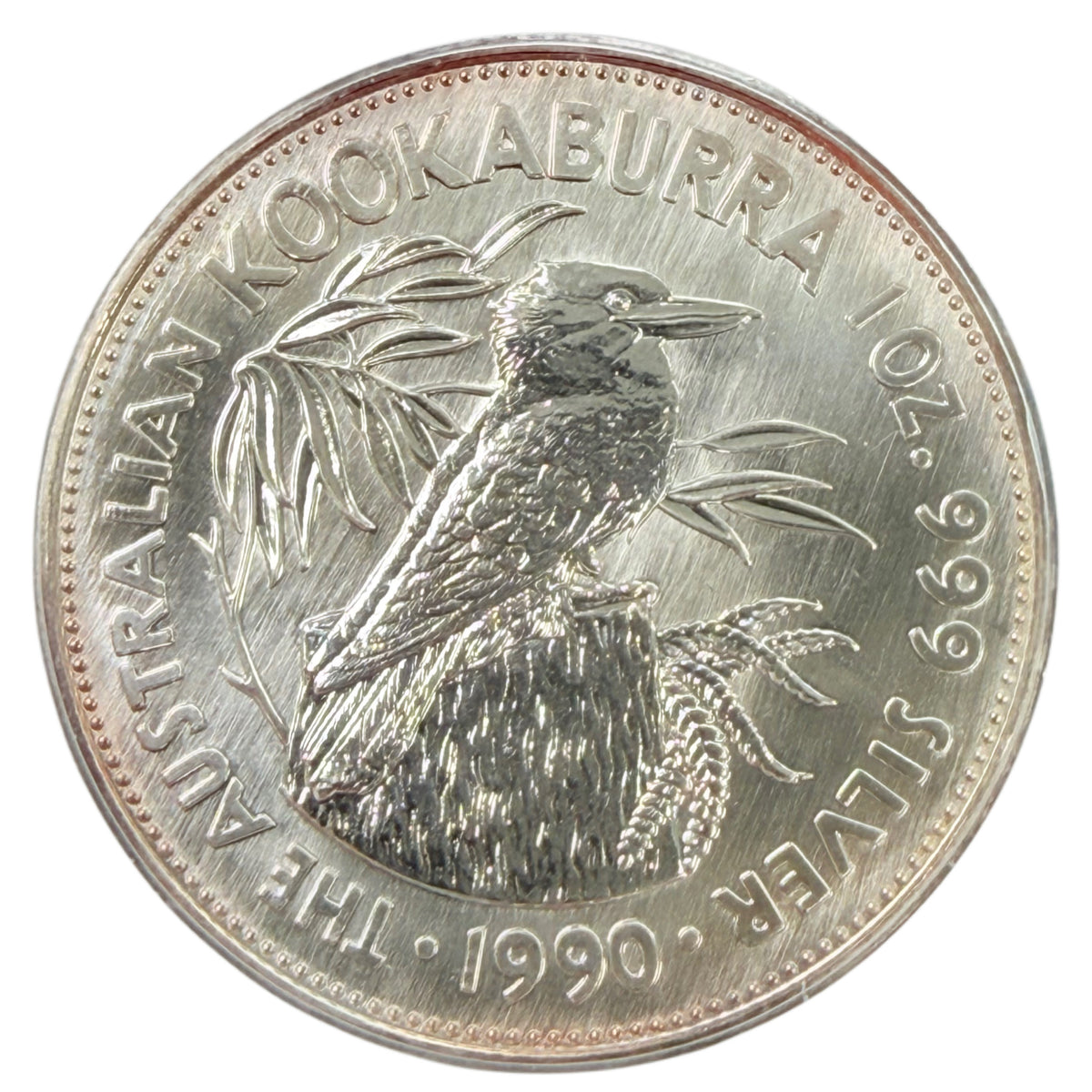 1990 Australia 1 oz Silver Kookaburra ICG MS69