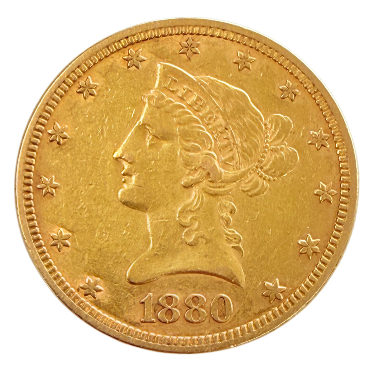 1880 $10 Liberty Gold Eagle (Low Premium)