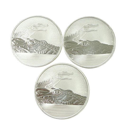 2019 Australia 2 oz Silver Crocodile