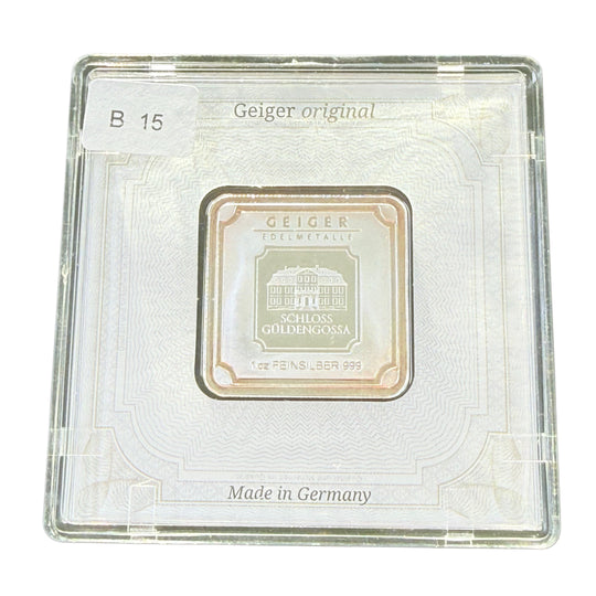 Geiger 1 oz Silver Bar (Secondary)