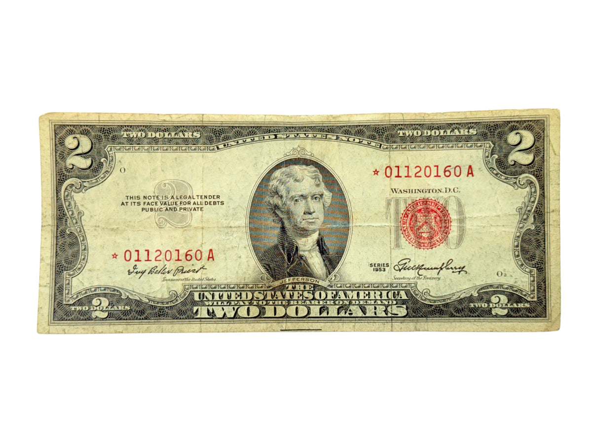 1953 $2 Legal Tender Star Note (F)