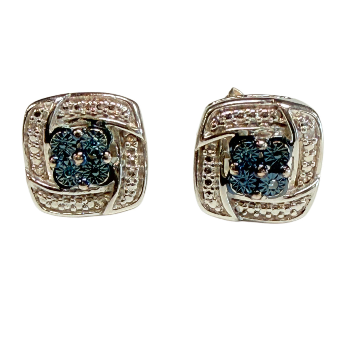 Silver & Diamond Earrings