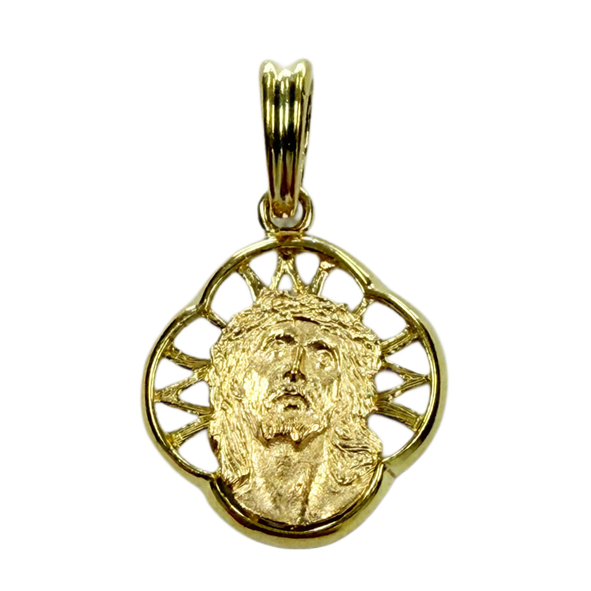 18k Gold Jesus Pendant