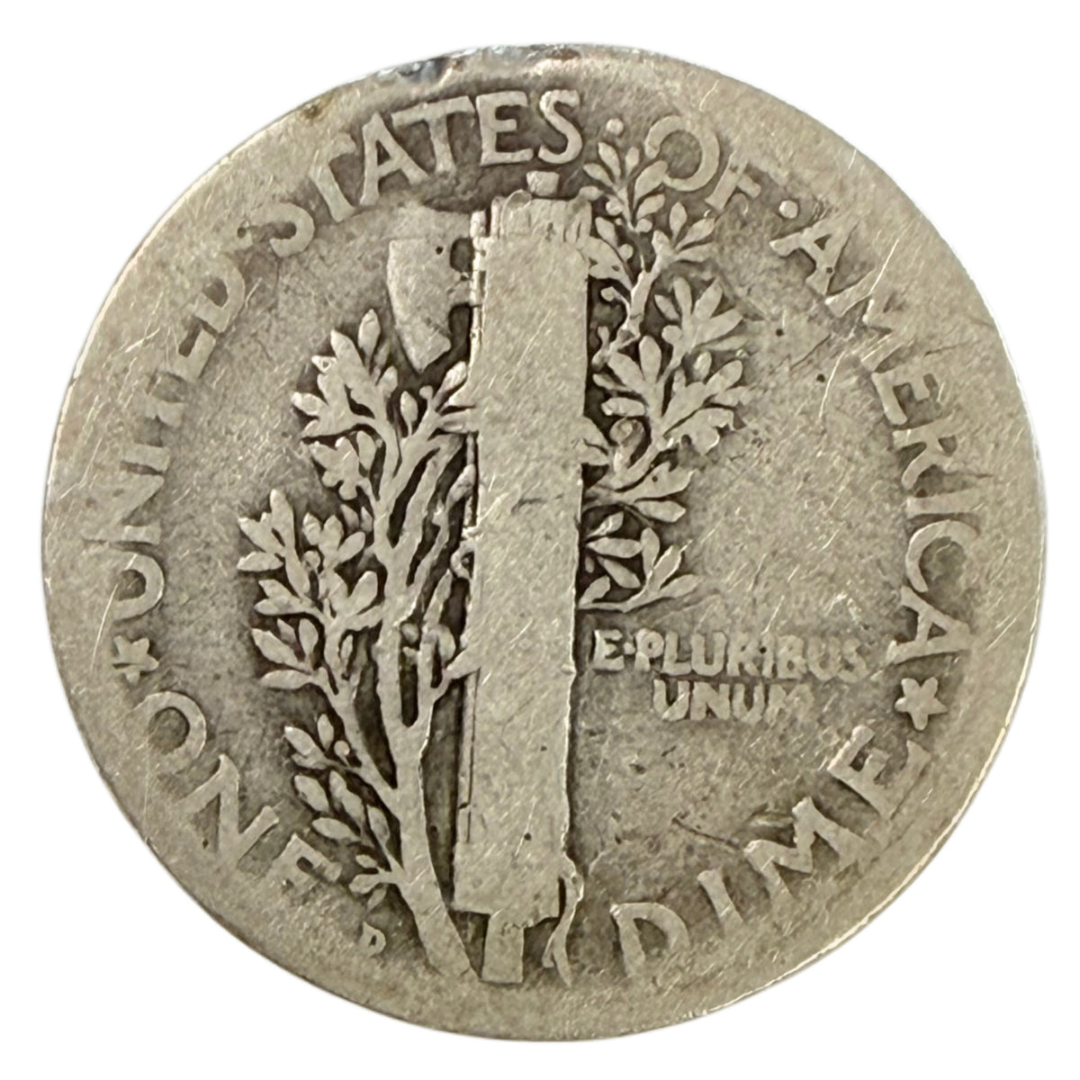 1921-D Mercury Head Dime (About Good Details)