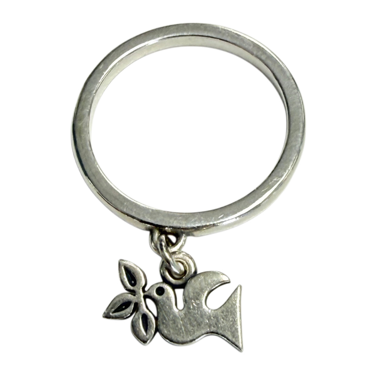 James Avery Sterling Silver La Paloma Dove Charm Dangle Ring