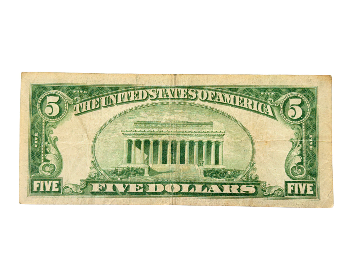 FR. 1951-B 1928-A $5 Federal Reserve Note Numeric #2 New York (F)